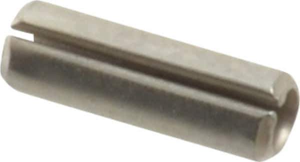 Value Collection - 3/32" Diam x 5/16" Long Slotted Spring Pin - Grade 420 Stainless Steel, Bright Finish - Exact Industrial Supply