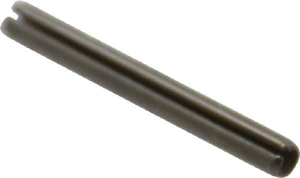 Made in USA - 3/32" Diam x 7/8" Long Slotted Spring Pin - Grade 420 Stainless Steel, Bright Finish - Exact Industrial Supply