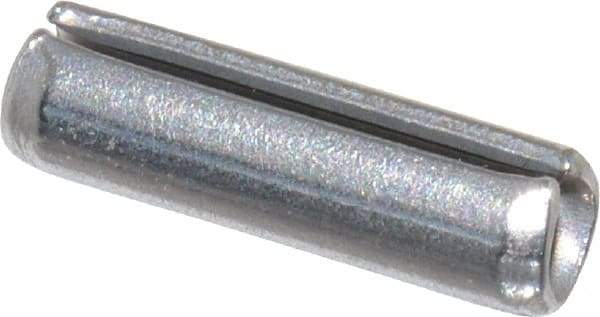 Made in USA - 1/8" Diam x 7/16" Long Slotted Spring Pin - Grade 420 Stainless Steel, Bright Finish - Exact Industrial Supply