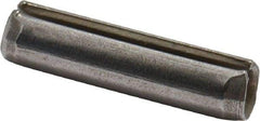 Made in USA - 1/8" Diam x 1/2" Long Slotted Spring Pin - Grade 420 Stainless Steel, Bright Finish - Exact Industrial Supply