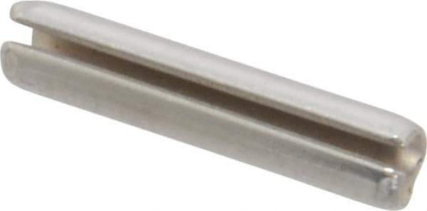Made in USA - 1/8" Diam x 5/8" Long Slotted Spring Pin - Grade 420 Stainless Steel, Bright Finish - Exact Industrial Supply