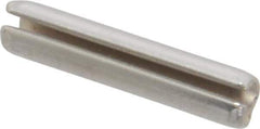 Made in USA - 1/8" Diam x 5/8" Long Slotted Spring Pin - Grade 420 Stainless Steel, Bright Finish - Exact Industrial Supply
