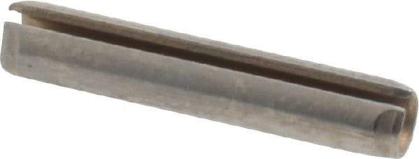 Made in USA - 1/8" Diam x 11/16" Long Slotted Spring Pin - Grade 420 Stainless Steel, Bright Finish - Exact Industrial Supply