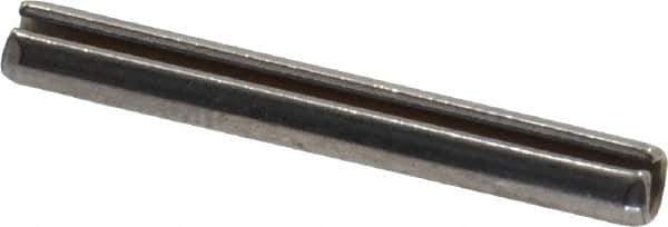 Made in USA - 1/8" Diam x 1" Long Slotted Spring Pin - Grade 420 Stainless Steel, Bright Finish - Exact Industrial Supply