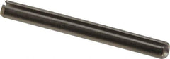 Made in USA - 1/8" Diam x 1-1/4" Long Slotted Spring Pin - Grade 420 Stainless Steel, Bright Finish - Exact Industrial Supply