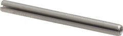 Made in USA - 1/8" Diam x 1-3/8" Long Slotted Spring Pin - Grade 420 Stainless Steel, Bright Finish - Exact Industrial Supply