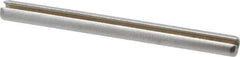 Made in USA - 1/8" Diam x 1-1/2" Long Slotted Spring Pin - Grade 420 Stainless Steel, Bright Finish - Exact Industrial Supply