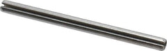 Made in USA - 1/8" Diam x 1-3/4" Long Slotted Spring Pin - Grade 420 Stainless Steel, Bright Finish - Exact Industrial Supply