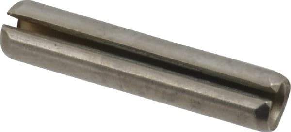 Made in USA - 5/32" Diam x 3/4" Long Slotted Spring Pin - Grade 420 Stainless Steel, Bright Finish - Exact Industrial Supply