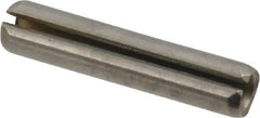 Made in USA - 5/32" Diam x 3/4" Long Slotted Spring Pin - Grade 420 Stainless Steel, Bright Finish - Exact Industrial Supply