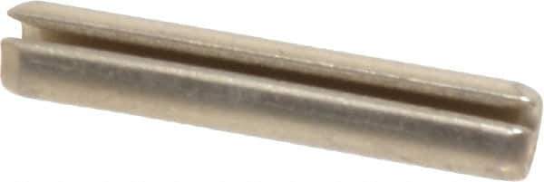 Made in USA - 5/32" Diam x 7/8" Long Slotted Spring Pin - Grade 420 Stainless Steel, Bright Finish - Exact Industrial Supply