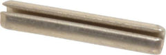Made in USA - 5/32" Diam x 7/8" Long Slotted Spring Pin - Grade 420 Stainless Steel, Bright Finish - Exact Industrial Supply
