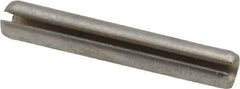 Made in USA - 5/32" Diam x 1" Long Slotted Spring Pin - Grade 420 Stainless Steel, Bright Finish - Exact Industrial Supply