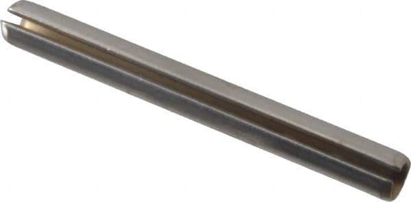 Made in USA - 5/32" Diam x 1-1/2" Long Slotted Spring Pin - Grade 420 Stainless Steel - Exact Industrial Supply
