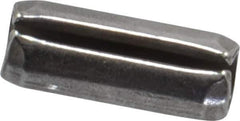 Made in USA - 3/16" Diam x 1/2" Long Slotted Spring Pin - Grade 420 Stainless Steel, Bright Finish - Exact Industrial Supply