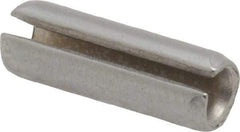 Made in USA - 3/16" Diam x 9/16" Long Slotted Spring Pin - Grade 420 Stainless Steel, Bright Finish - Exact Industrial Supply