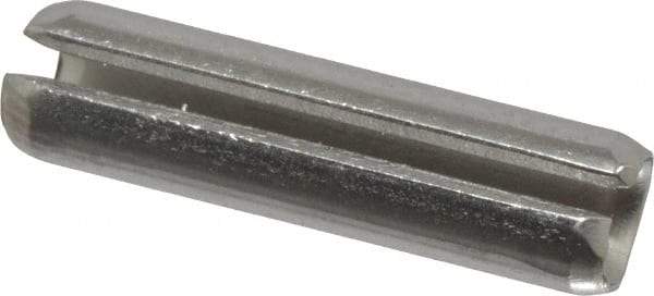 Made in USA - 3/16" Diam x 3/4" Long Slotted Spring Pin - Grade 420 Stainless Steel, Bright Finish - Exact Industrial Supply