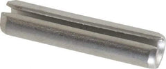 Made in USA - 3/16" Diam x 7/8" Long Slotted Spring Pin - Grade 420 Stainless Steel, Bright Finish - Exact Industrial Supply