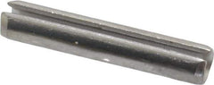 Made in USA - 3/16" Diam x 1" Long Slotted Spring Pin - Grade 420 Stainless Steel, Bright Finish - Exact Industrial Supply