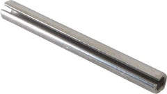 Made in USA - 3/16" Diam x 1-3/4" Long Slotted Spring Pin - Grade 420 Stainless Steel, Bright Finish - Exact Industrial Supply