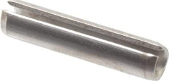 Made in USA - 7/32" Diam x 1" Long Slotted Spring Pin - Grade 420 Stainless Steel, Bright Finish - Exact Industrial Supply