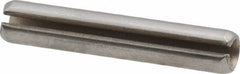 Made in USA - 7/32" Diam x 1-1/4" Long Slotted Spring Pin - Grade 420 Stainless Steel, Bright Finish - Exact Industrial Supply