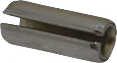 Made in USA - 1/4" Diam x 5/8" Long Slotted Spring Pin - Grade 420 Stainless Steel, Bright Finish - Exact Industrial Supply