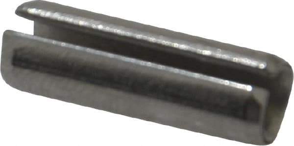Made in USA - 1/4" Diam x 3/4" Long Slotted Spring Pin - Grade 420 Stainless Steel, Bright Finish - Exact Industrial Supply