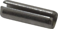 Made in USA - 1/4" Diam x 3/4" Long Slotted Spring Pin - Grade 420 Stainless Steel, Bright Finish - Exact Industrial Supply