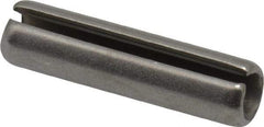 Made in USA - 1/4" Diam x 1" Long Slotted Spring Pin - Grade 420 Stainless Steel, Bright Finish - Exact Industrial Supply