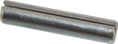 Made in USA - 1/4" Diam x 1-1/4" Long Slotted Spring Pin - Grade 420 Stainless Steel, Bright Finish - Exact Industrial Supply