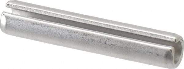Made in USA - 3/8" Diam x 2" Long Slotted Spring Pin - Grade 420 Stainless Steel, Bright Finish - Exact Industrial Supply