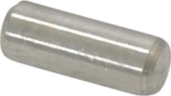 Value Collection - 3/16" Diam x 1/2" Pin Length 18-8 Stainless Steel Standard Dowel Pin - Bright Finish - Exact Industrial Supply