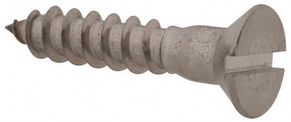Value Collection - #10, 1" OAL, Slotted Drive, Flat Head Wood Screw - Exact Industrial Supply