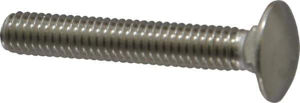 Value Collection - 5/16-18 UNC 2" Length Under Head, Standard Square Neck, Carriage Bolt - 18-8 Stainless Steel, Uncoated - Exact Industrial Supply