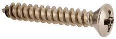 Value Collection - #4 Oval Head Phillips Sheet Metal Screw - Stainless Steel, 3/4" OAL, Grade 18-8 - Exact Industrial Supply