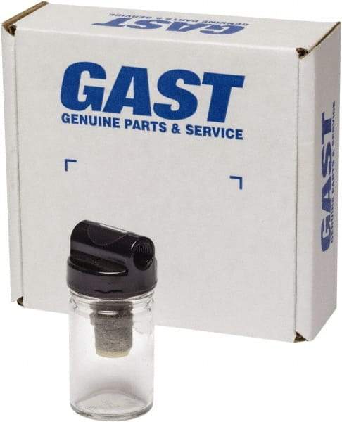 Gast - 2 oz Air Compressor Filter/Muffler Assembly - 3 Piece, Use with Gast 1HAB/0211 Rotary Vane Units - Exact Industrial Supply