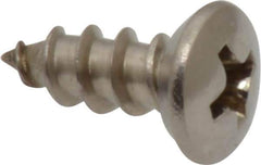 Value Collection - #10 Oval Head Phillips Sheet Metal Screw - Stainless Steel, 1/2" OAL, Grade 18-8 - Exact Industrial Supply