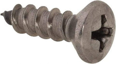 Value Collection - #10 Oval Head Phillips Sheet Metal Screw - Stainless Steel, 5/8" OAL, Grade 18-8 - Exact Industrial Supply