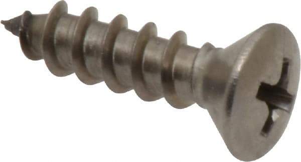 Value Collection - #10 Oval Head Phillips Sheet Metal Screw - Stainless Steel, 3/4" OAL, Grade 18-8 - Exact Industrial Supply