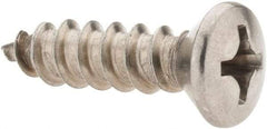 Value Collection - #14 Oval Head Phillips Sheet Metal Screw - Stainless Steel, 1" OAL, Grade 18-8 - Exact Industrial Supply