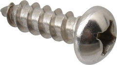 Value Collection - #12 Round Head Phillips Sheet Metal Screw - Stainless Steel, 3/4" Length Under Head, Grade 18-8 - Exact Industrial Supply