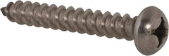 Value Collection - #12 Round Head Phillips Sheet Metal Screw - Stainless Steel, 1-1/2" Length Under Head, Grade 18-8 - Exact Industrial Supply