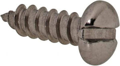 Value Collection - #4 Pan Head Slotted Sheet Metal Screw - Stainless Steel, 3/8" Length Under Head, Grade 18-8 - Exact Industrial Supply