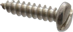 Value Collection - #4 Pan Head Slotted Sheet Metal Screw - Stainless Steel, 1/2" Length Under Head, Grade 18-8 - Exact Industrial Supply