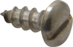Value Collection - #10 Pan Head Slotted Sheet Metal Screw - Stainless Steel, 1/2" Length Under Head, Grade 18-8 - Exact Industrial Supply