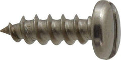 Value Collection - #10 Pan Head Slotted Sheet Metal Screw - Stainless Steel, 5/8" Length Under Head, Grade 18-8 - Exact Industrial Supply