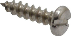 Value Collection - #10 Pan Head Slotted Sheet Metal Screw - Stainless Steel, 3/4" Length Under Head, Grade 18-8 - Exact Industrial Supply