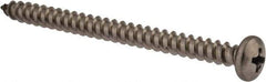 Value Collection - #10 Pan Head Phillips Sheet Metal Screw - Stainless Steel, 2-1/2" Length Under Head, Grade 18-8 - Exact Industrial Supply