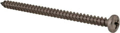 Value Collection - #10 Pan Head Phillips Sheet Metal Screw - Stainless Steel, 3" Length Under Head, Grade 18-8 - Exact Industrial Supply